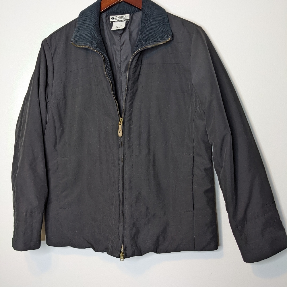 COLUMBIA- WOMEN'S Medium - BLACK FULL ZIP LIGHT WEIGHT JACKET - Picture 2 of 7